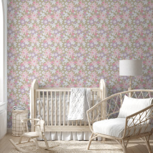 Papier Peint Fleur de vinatage des années 60