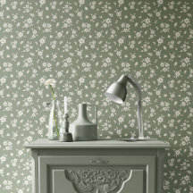 Fleur Ditsy Florale Vert Sauge Cottagecore Neutre