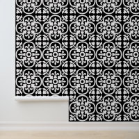 Fleur Du Lys Géométrique Noir Et Blanc