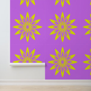 Papier Peint Fleur jaune pourpre