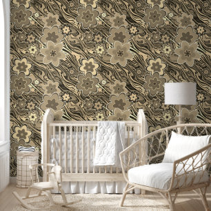 Papier Peint Fleur Power Blossoms motif sans couture 3a