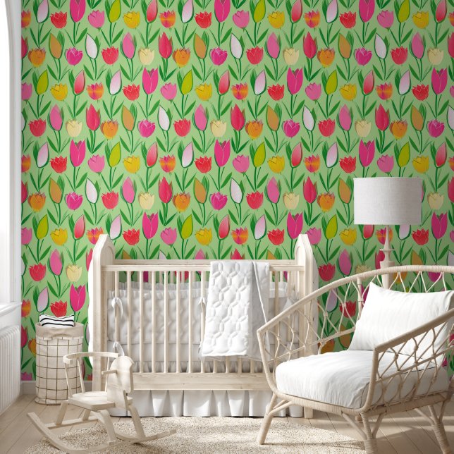 Papier Peint Fleur Power Blossts sans faille motif 8 (Enfants)