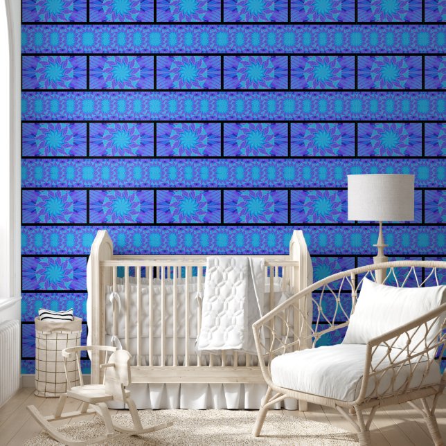 Papier Peint Fleur sauvage Blue Sky en violet (Enfants)