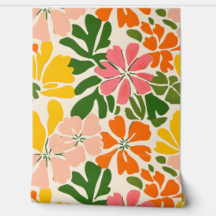 Papier Peint Fleurs abstraites colorées