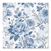 Papier Peint fleurs bleues vintage (Recto)