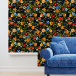 Papier Peint Fleurs colorées sur le noir<br><div class="desc">Cette conception peut être personnalisée en choisissant l'option Modifier la conception. Vous pouvez également transférer sur d'autres objets. Contactez-moi à l'adresse colorflowcreations@gmail.com ou utilisez l'option conversation en haut de la page si vous souhaitez avoir cette conception sur un autre produit ou si vous avez besoin d'aide pour cette conception. Je...</div>