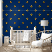 Fleurs Crucifères d'or sur le bleu profond
