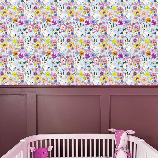 Papier Peint Fleurs de chèvre de montagne (Créateur téléchargé)