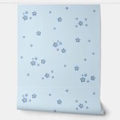 Papier Peint Fleurs de myosotis bleues - Conception aquarelle (Déroulement)