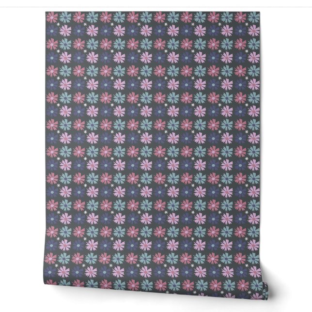 Papier Peint fleurs de printemps motif (Déroulement)