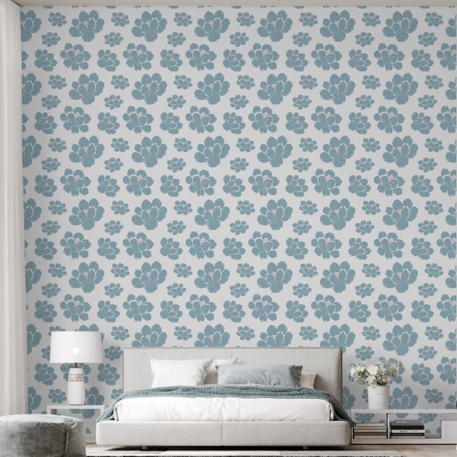 Papier Peint Fleurs de Sérénité (Chambre à coucher)