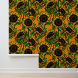 Papier Peint Fleurs de soleil