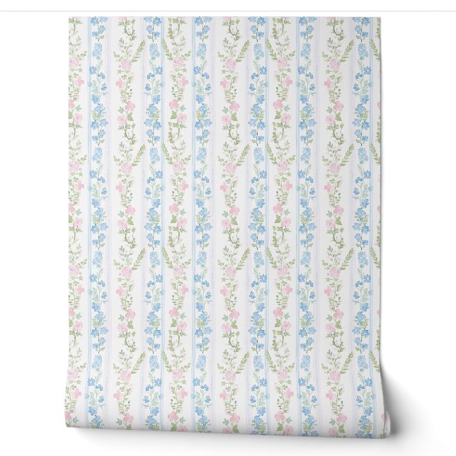 Papier peint Fleurs délicates du pays français (Déroulement)