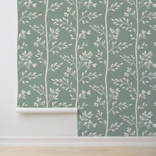 Papier Peint Fleurs délicates en fleurs XL silhouette beige dou
