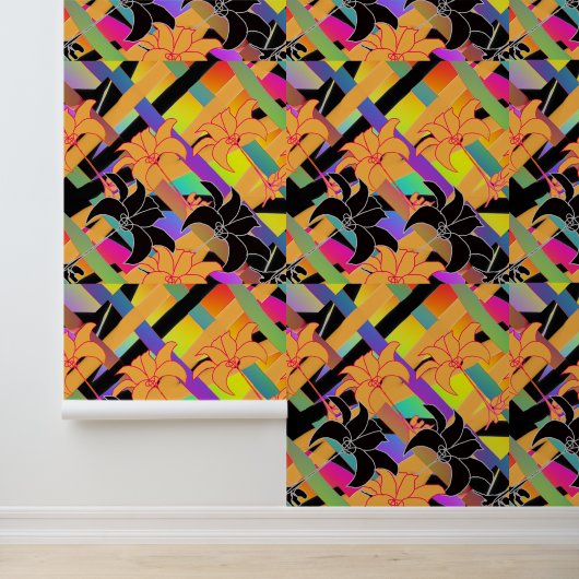 Papier Peint Fleurs Entrelacées (Application)