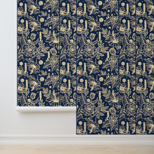 Papier Peint fleurs impressionnistes palmier floral botanique
