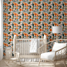 Fleurs oranges vibrantes motif floral de printemps