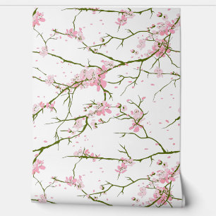 Papier Peint Fleurs roses Sakura Personnalisées Fleurs roses de