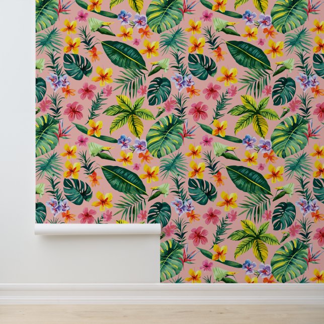 Papier Peint Fleurs tropicales (Application)