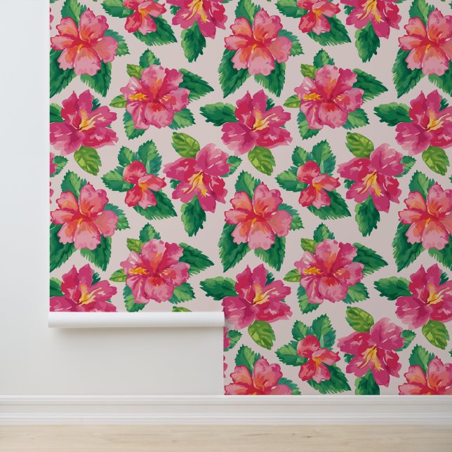 Papier Peint Fleurs tropicales (Application)