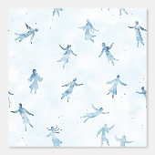 Papier Peint Floating Blue Watercolor Figures (Recto)