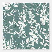 Papier peint Flora sarcelle et blanc  (Recto)
