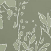 Papier Peint Flora textured wallpaper in olive green  (Couture)