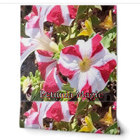 Papier peint floral à pétunias rouges et blancs –