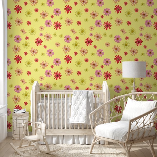 Papier peint floral Cactus Zinnia (Enfants)