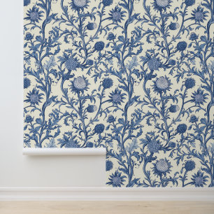 Papier Peint Floral Fleur sauvage de chardon bleu