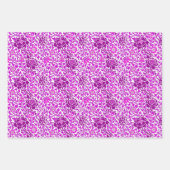 Papier peint floral jacobéen, Turquoise violet et (Devant)