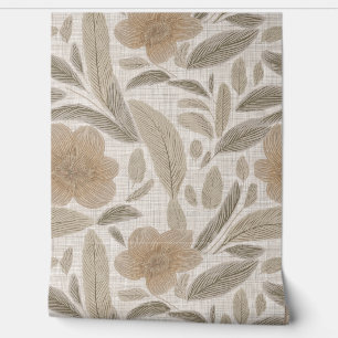 Papier Peint Floral naturel texturé