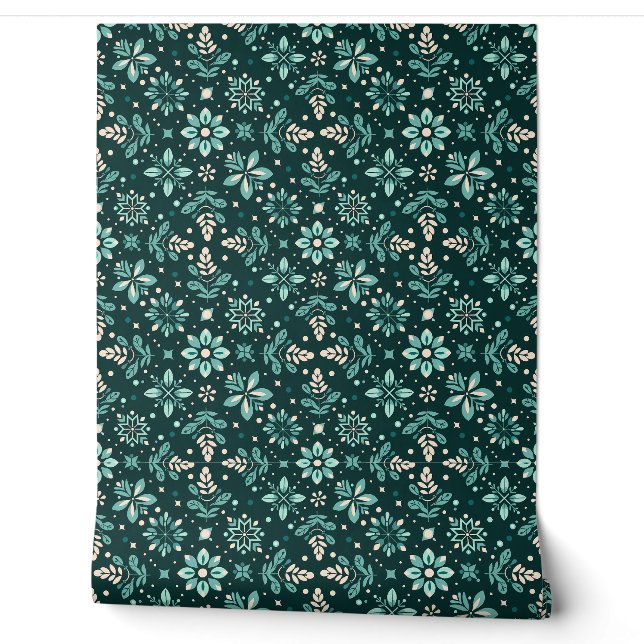 Papier Peint Floral Symphony Motif (Déroulement)