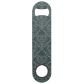 Papier peint floral vert de luxe de damassé (Dos)