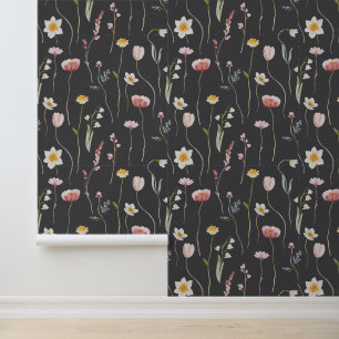 Papier peint floral vintage