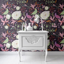 Papier peint floral vintage pour décoration