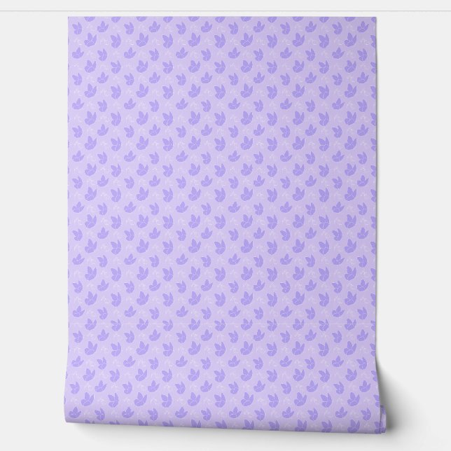 Papier Peint Floral Violet (Déroulement)