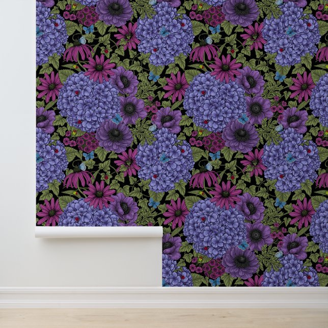 Papier Peint Floraux de jardin gras (Application)