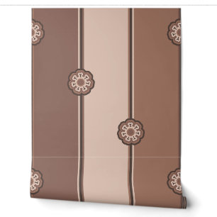 Papier Peint Flore descendante Mocha Deco Stripe
