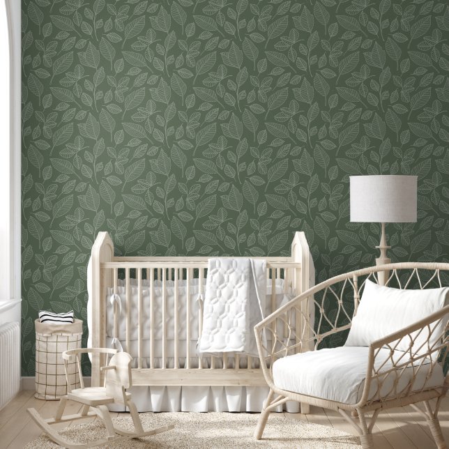 Papier Peint Flore vert Sage (Enfants)