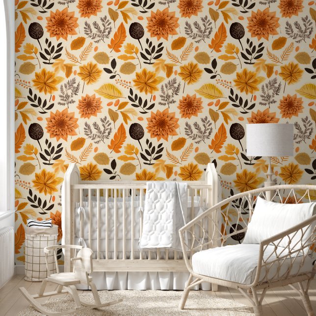 Papier Peint Flores d'automne dorées (Enfants)