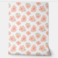 Flores modernes Coral Peach Nursery Kids Room
