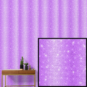 Papier Peint Foncé moyen clair violet rayures avec étoiles étin