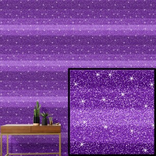 Papier Peint Foncé moyen clair violet rayures avec étoiles étin