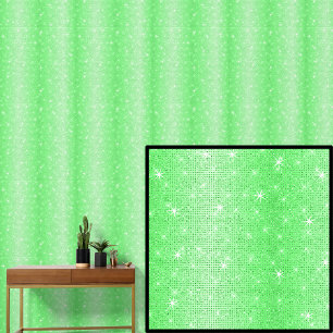 Papier Peint Foncé vert foncé mi-clair rayures avec étoiles éti