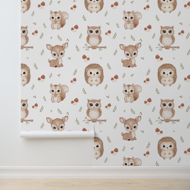 Papier Peint Fond d'écran Animaux Mignons de la Forêt pour Nurs (Application)