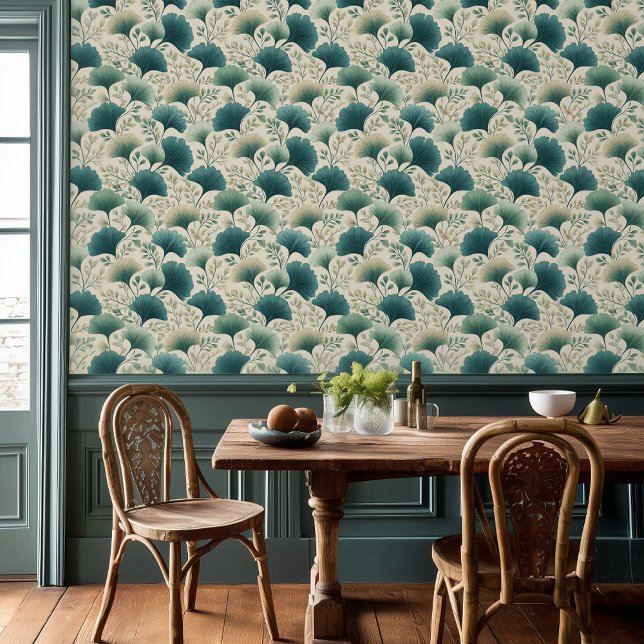 Papier Peint Fond d'écran Art Nouveau Gingko Leaf (Créateur téléchargé)