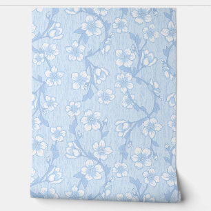 Papier Peint Fond d'écran bleu - Floral moderne