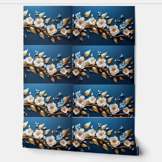 Papier Peint Fond d'écran Blue Flower Design
