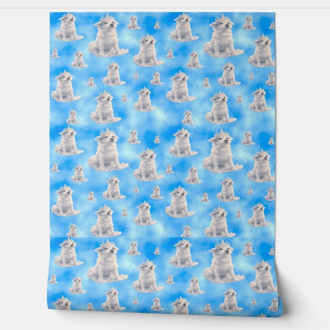 Papier Peint Fond d'écran Cloud Crown Puppy (Déroulement)